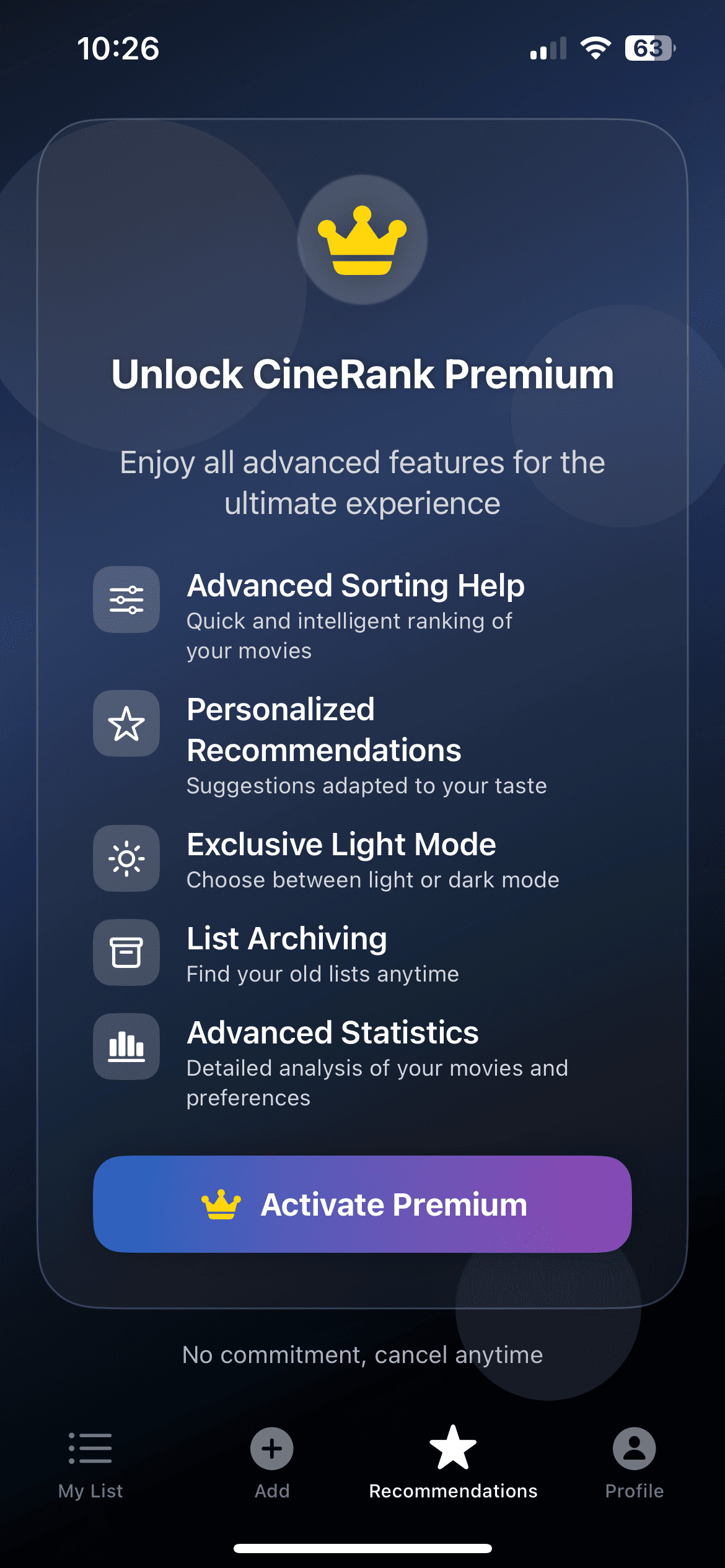 Classement personnalisé
