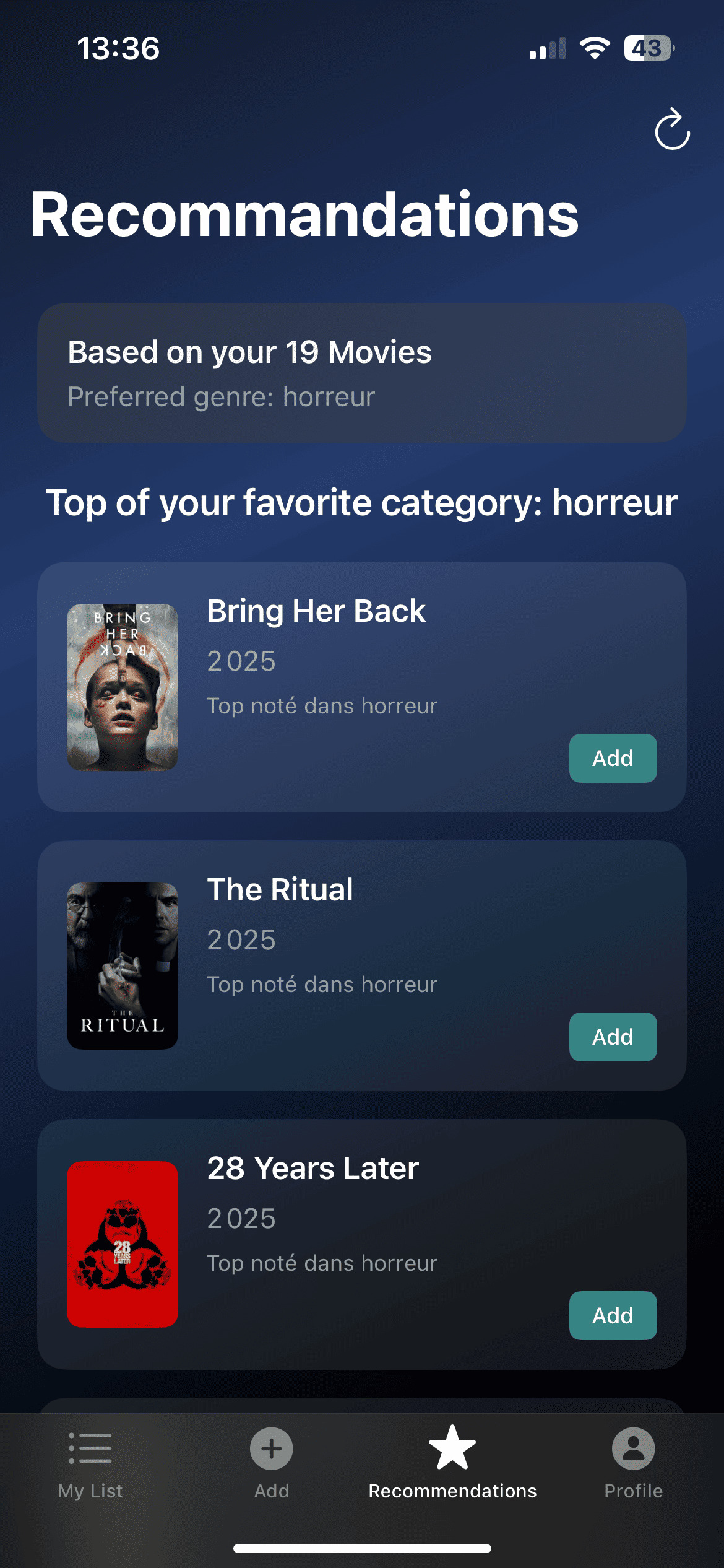 Recommandations personnalisées